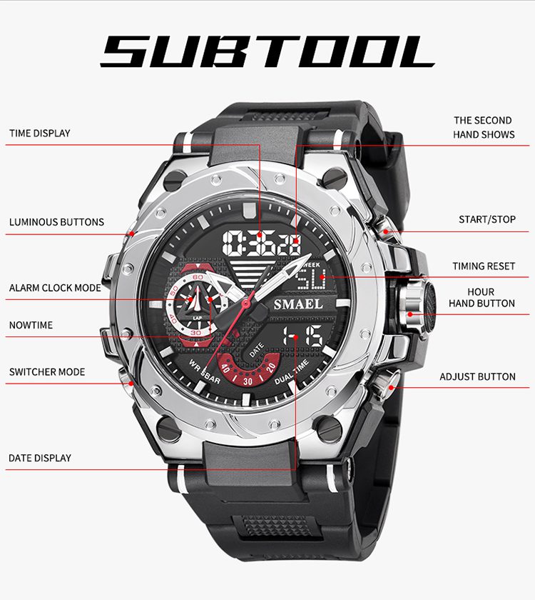 SMAEL 8060 watch details page