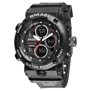 smael 8038 watch Black and White