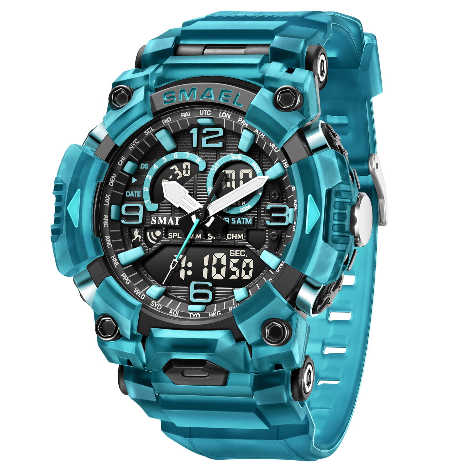 SMAEL 8099 Watch Translucent Green