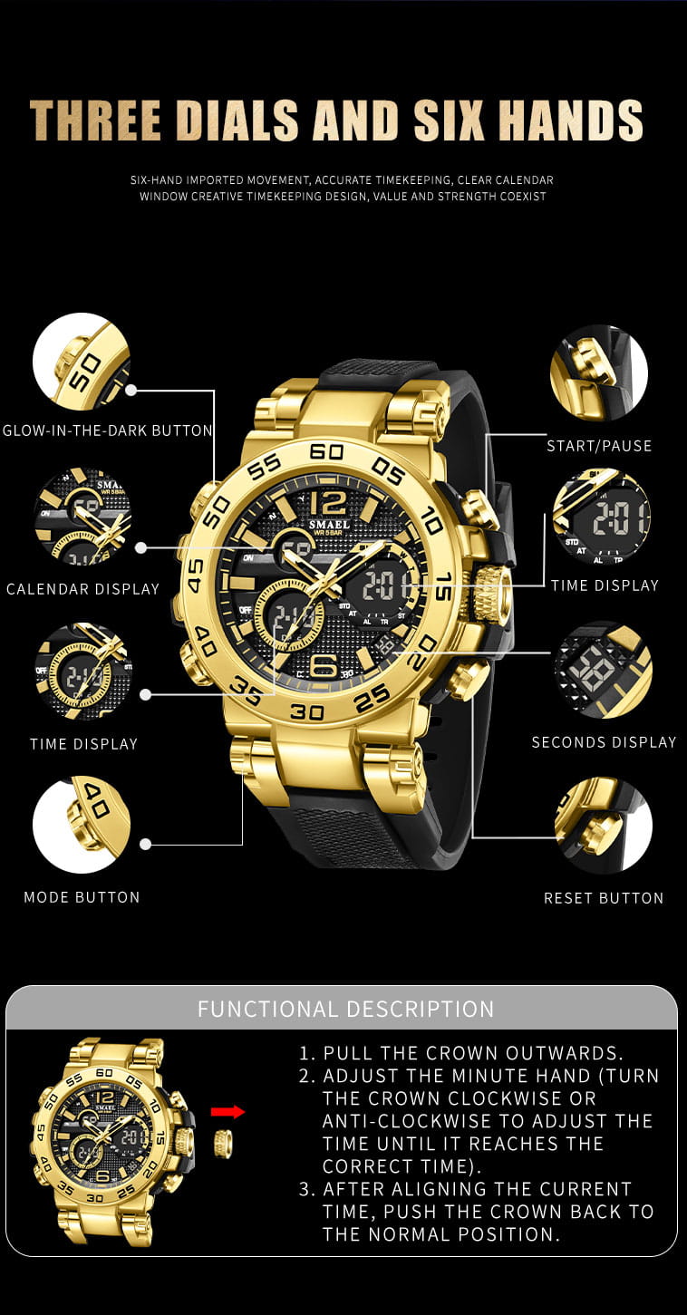 SMAEL 8106 Precision Multi-Dial Design